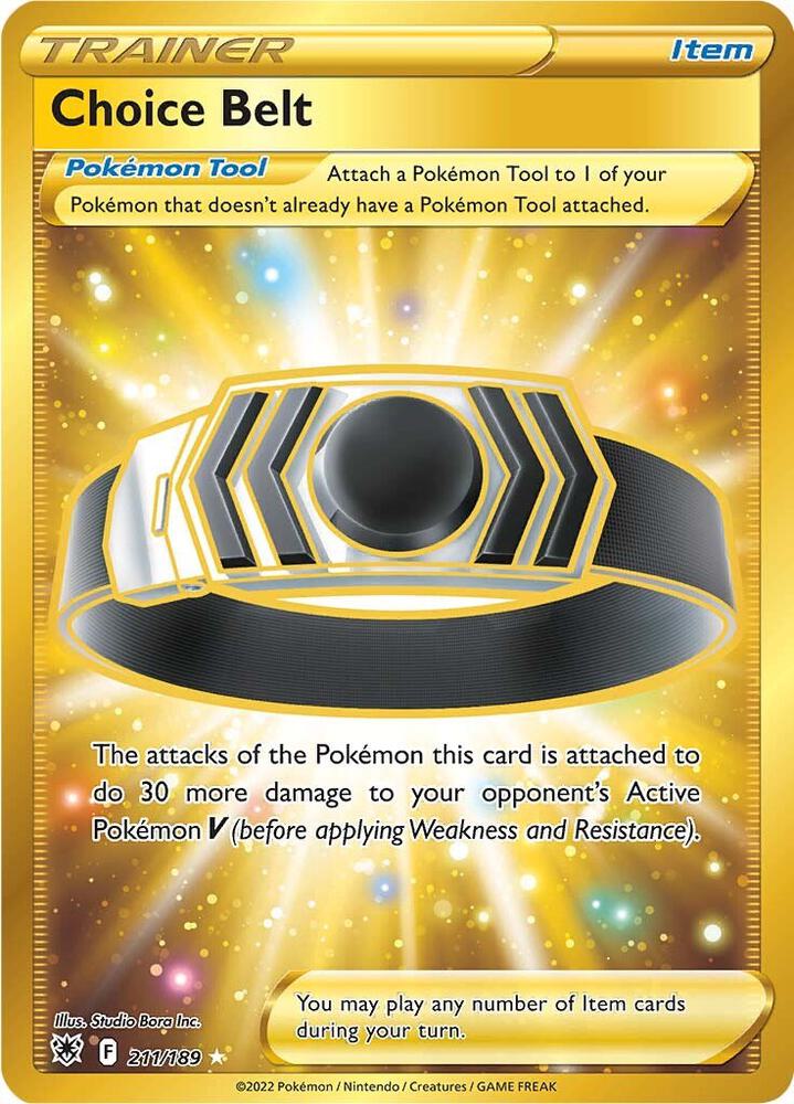 Choice Belt (Secret) - 211/189 Secret Rare SWSH10: Astral Radiance