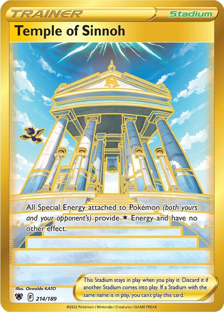 Temple of Sinnoh (Secret) - 214/189 Secret Rare SWSH10: Astral Radiance