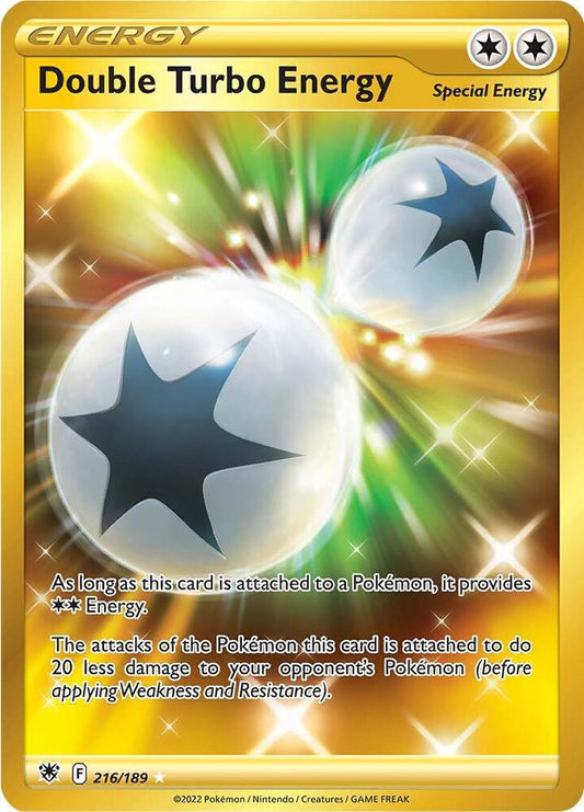 Double Turbo Energy (Secret) - 216/189 Secret Rare SWSH10: Astral Radiance