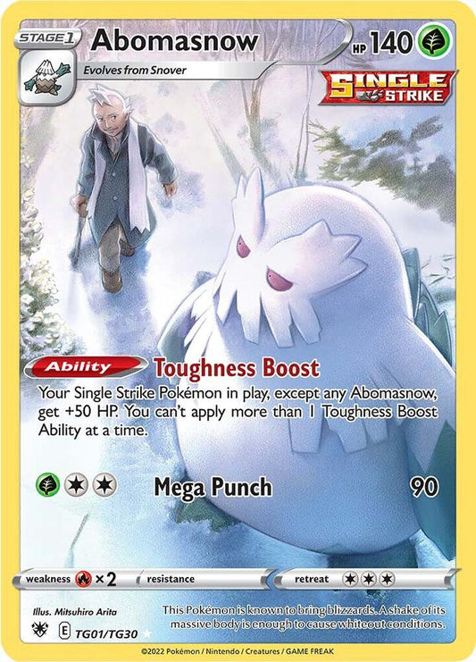 Abomasnow TG01/TG30 Ultra Rare Astral Radiance Trainer Gallery Pokémon card