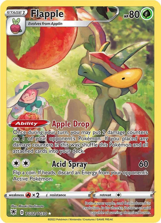 Flapple TG02/TG30 Ultra Rare Astral Radiance Trainer Gallery Pokémon card