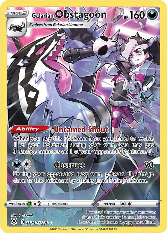 Galarian Obstagoon TG10/TG30 Ultra Rare Astral Radiance Trainer Gallery Pokémon card
