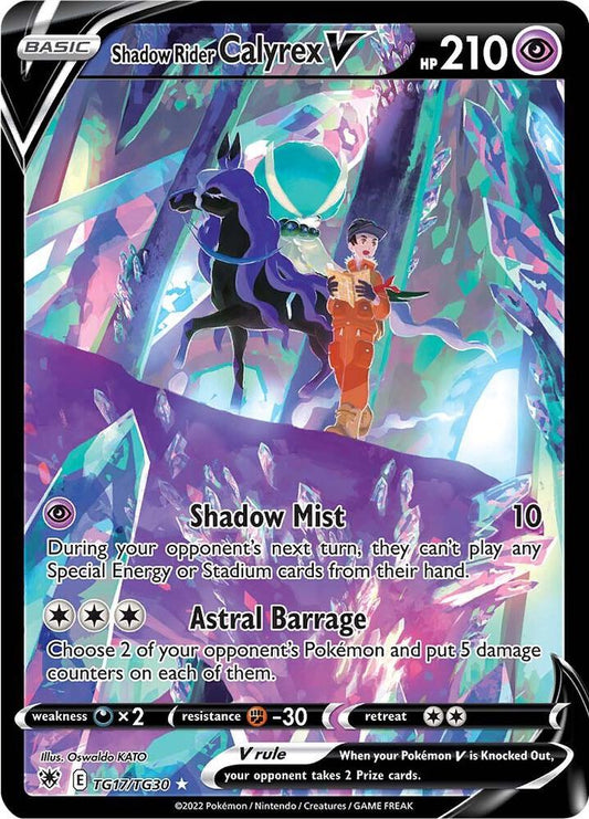 Shadow Rider Calyrex V TG17/TG30 Ultra Rare Astral Radiance Trainer Gallery Pokémon card