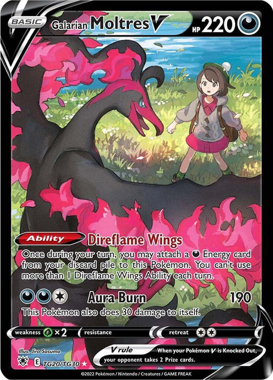 Galarian Moltres V - TG20/TG30 Ultra Rare SWSH10: Astral Radiance Trainer Gallery