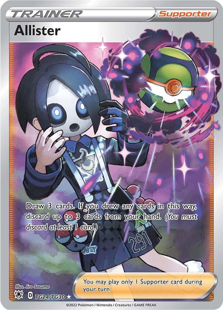 Allister TG24/TG30 Ultra Rare Astral Radiance Trainer Gallery Pokémon card