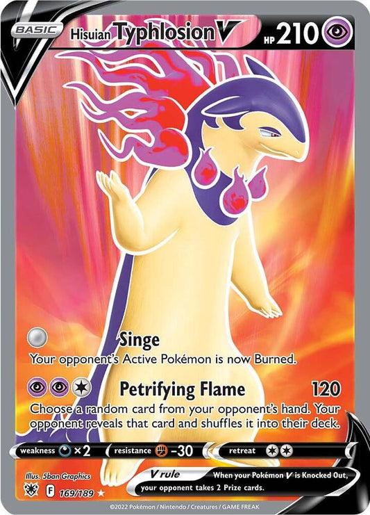 Hisuian Typhlosion V (Full Art) 169/189 Ultra Rare Astral Radiance Pokémon card