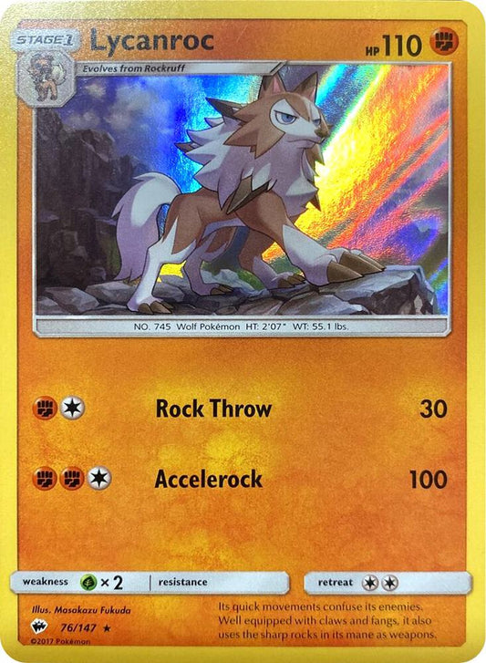 Lycanroc - 76/147 (Water Web Holo) 076/147 Promo Miscellaneous Cards & Products Pokémon card