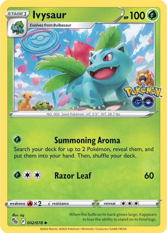 Ivysaur 002/078 Uncommon Pokemon GO Pokémon card