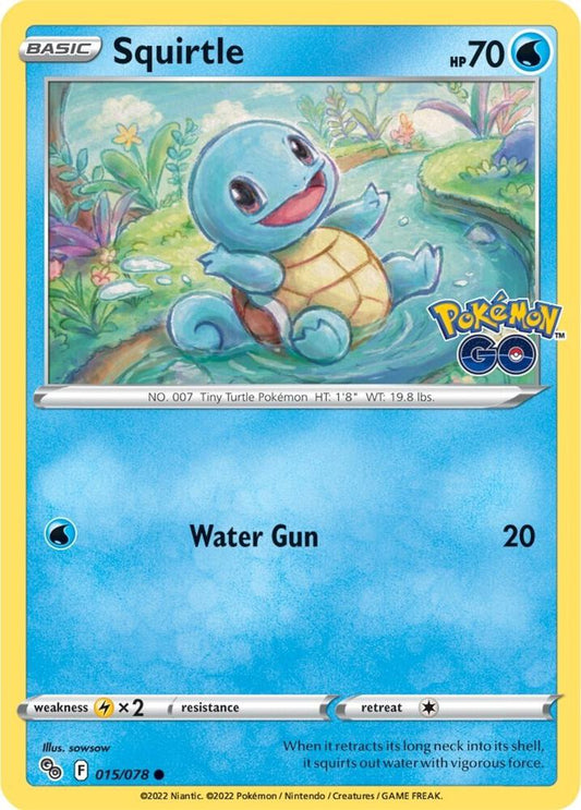 Squirtle 015/078 Common Pokemon GO Pokémon card
