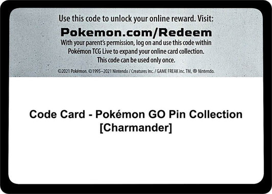 Code Card - Pokemon GO Pin Collection [Charmander] - Code Card Pokemon GO