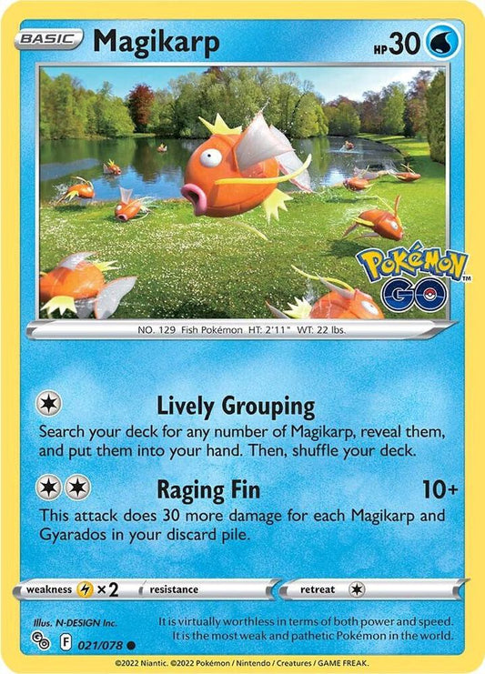 Magikarp 021/078 Common Pokemon GO Pokémon card