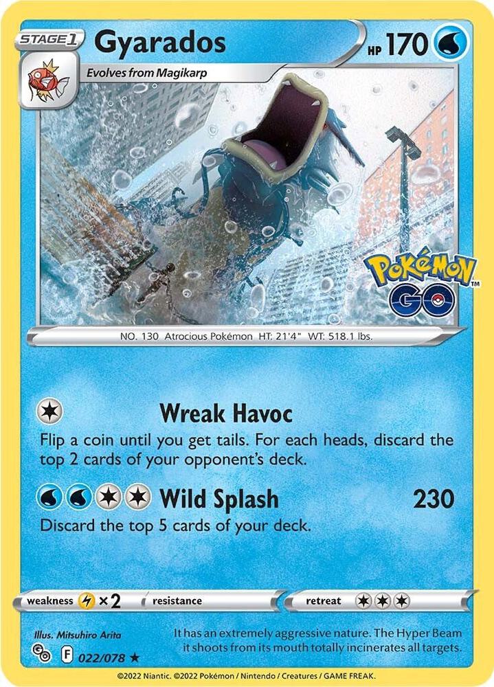 Gyarados - 022/078 Holo Rare Pokemon GO