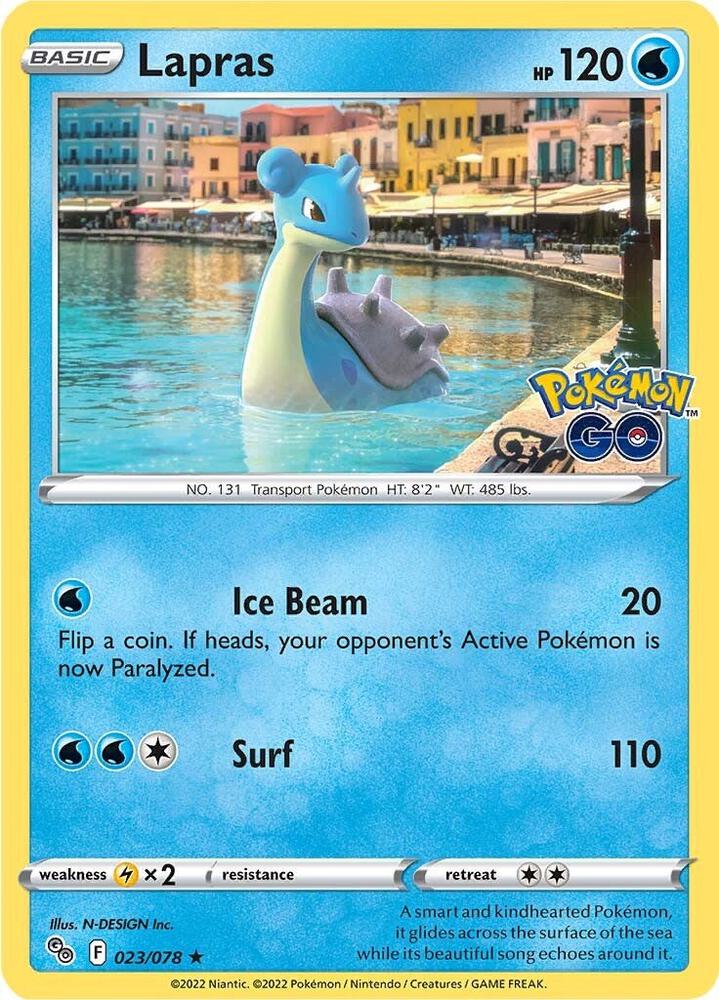 Lapras - 023/078 Holo Rare Pokemon GO