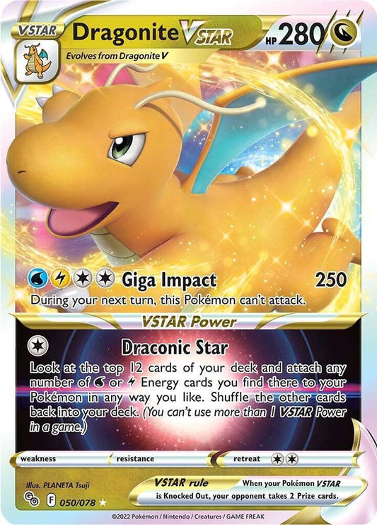 Dragonite VSTAR 050/078 Ultra Rare Pokemon GO Pokémon card
