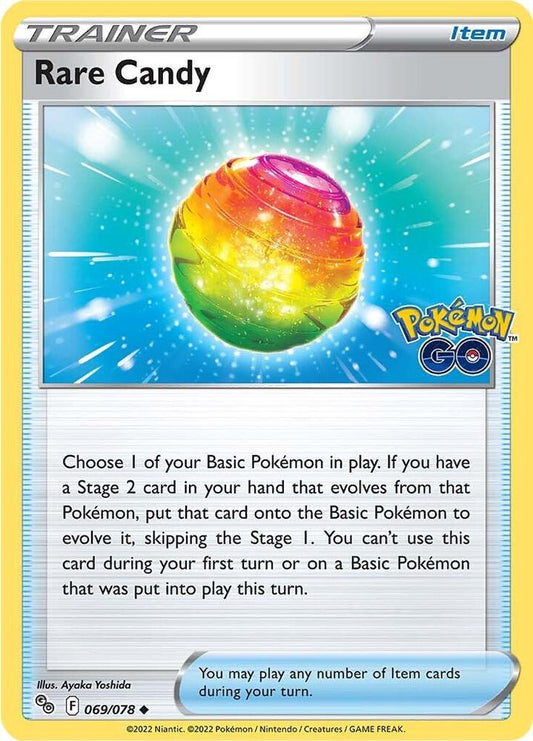 Rare Candy 069/078 Uncommon Pokemon GO Pokémon card