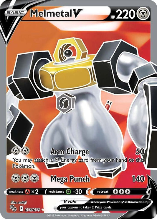 Melmetal V (Full Art) 075/078 Ultra Rare Pokemon GO Pokémon card