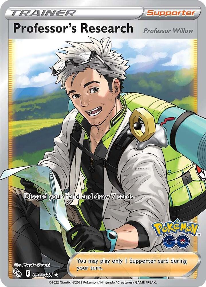 Professor's Research [Professor Willow] (Full Art) 078/078 Ultra Rare Pokemon GO Pokémon card