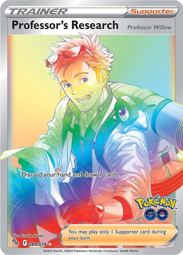 Professor's Research [Professor Willow] (Secret) 084/078 Secret Rare Pokemon GO Pokémon card