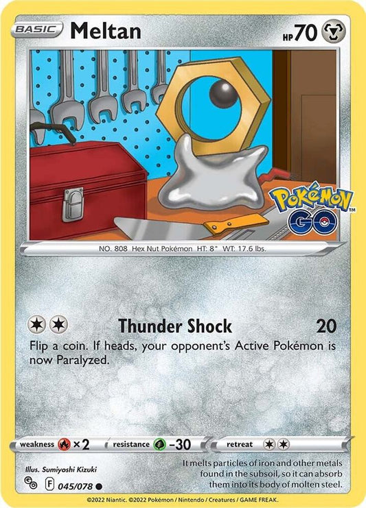Meltan 045/078 Common Pokemon GO Pokémon card