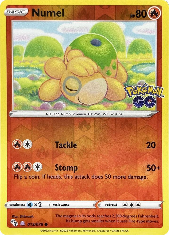 Numel (Peelable Ditto) - 013/078 Common Pokemon GO