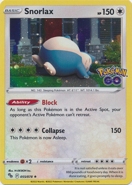 Snorlax - 55/078 (Cosmos Holo) Promo Miscellaneous Cards & Products