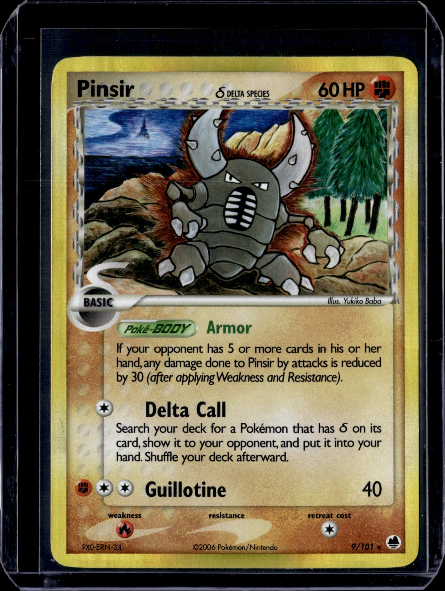 Pinsir (Delta Species) Dragon Frontiers #9/101 Holofoil Pokémon Card (front)