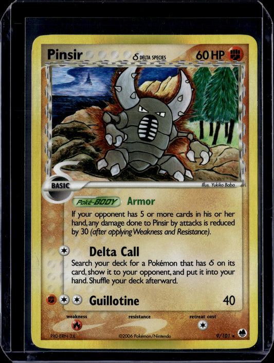 Pinsir (Delta Species) Dragon Frontiers #9/101 Holofoil Pokémon Card (front)