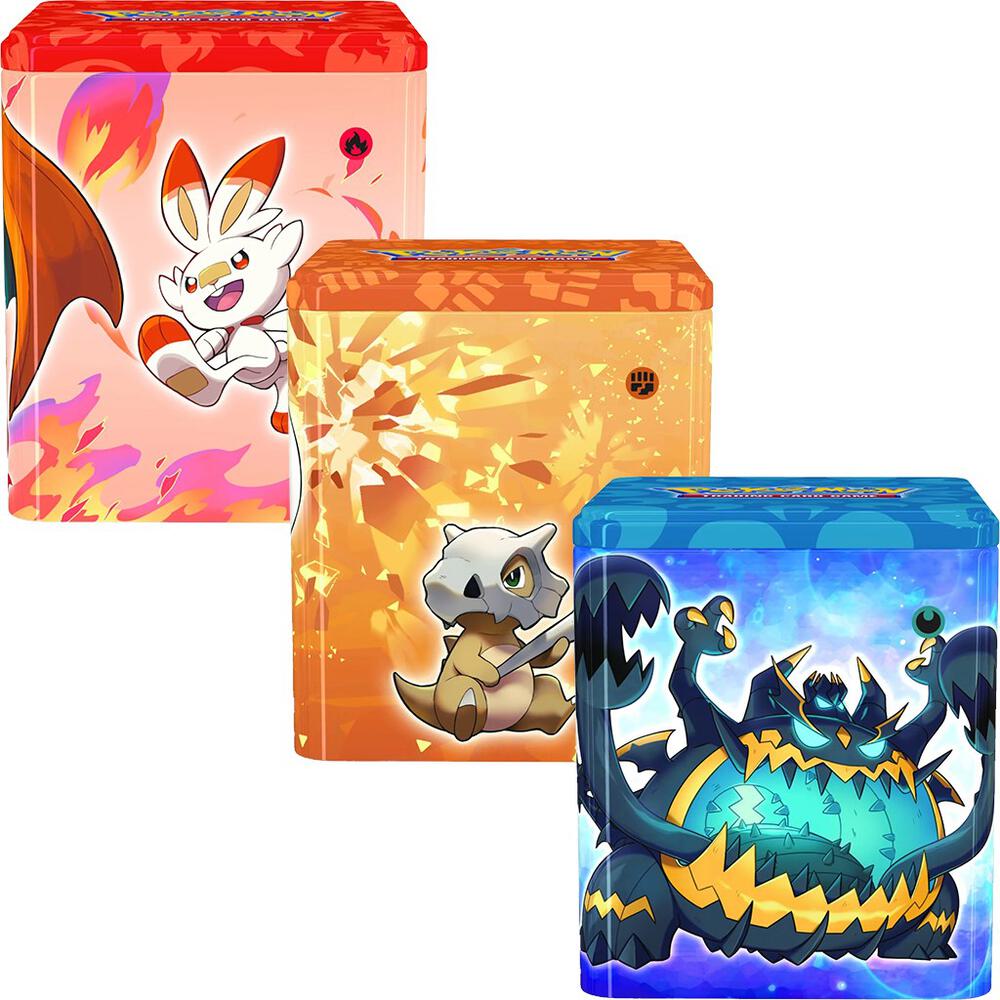 Pokemon Stacking Tins: Fighting-Fire-Darkness [Set of 3] - SWSH11: Lost Origin