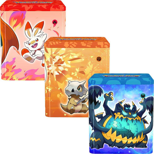 Pokemon Stacking Tins: Fighting-Fire-Darkness [Set of 3] - SWSH11: Lost Origin