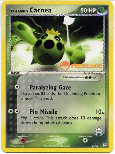 Team Aqua's Cacnea - 24/95 (Prerelease) 024/095 Promo Miscellaneous Cards & Products Pokémon card