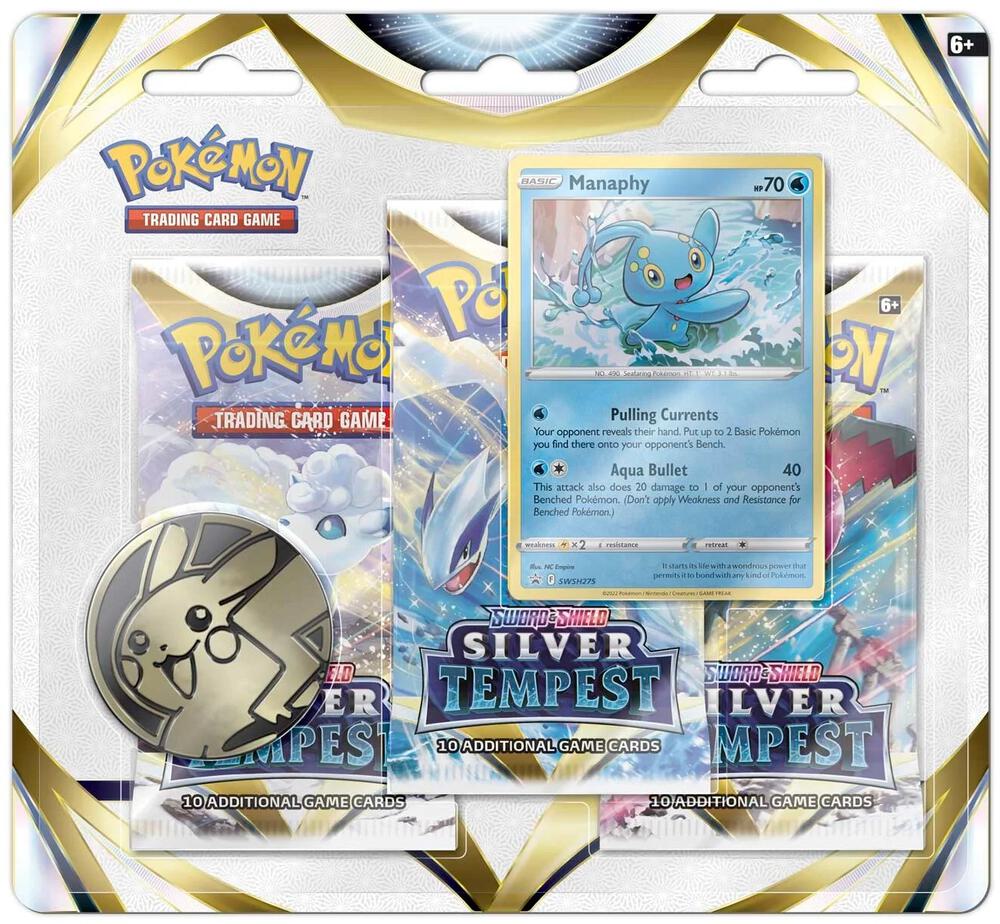 Silver Tempest 3 Pack Blister [Manaphy] - SWSH12: Silver Tempest