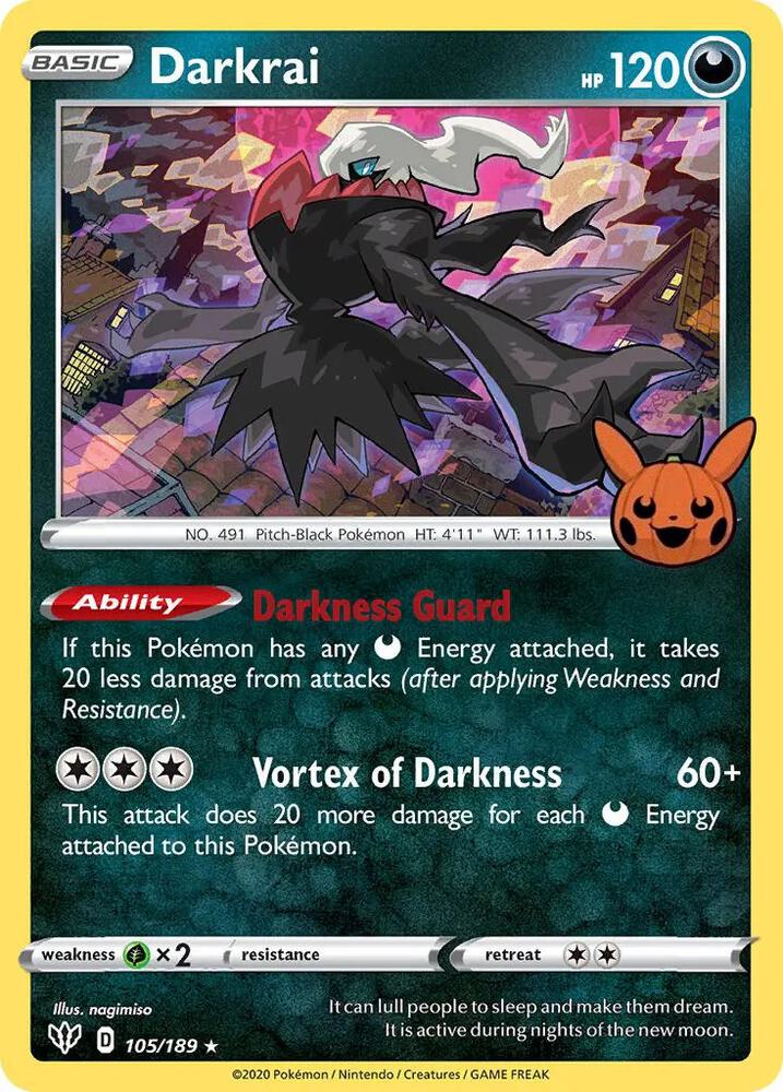 Darkrai - 105/189 Promo Trick or Trade BOOster Bundle