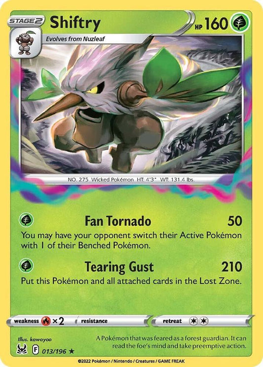 Shiftry 013/196 Holo Rare Lost Origin Pokémon card