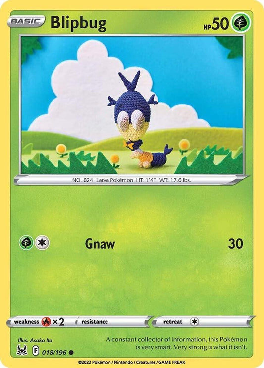 Blipbug 018/196 Common Lost Origin Pokémon card