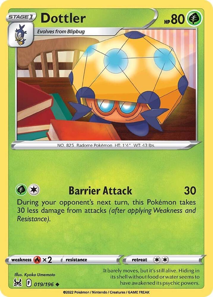 Dottler 019/196 Uncommon Lost Origin Pokémon card