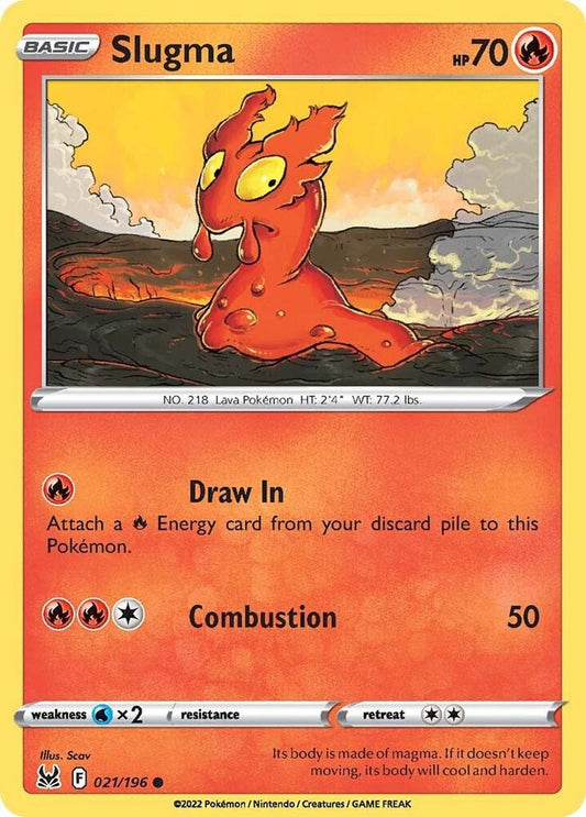 Slugma 021/196 Common Lost Origin Pokémon card