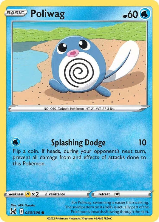 Poliwag 030/196 Common Lost Origin Pokémon card