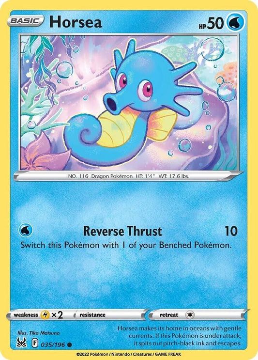 Horsea 035/196 Common Lost Origin Pokémon card