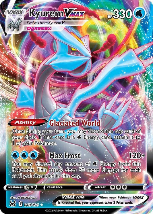 Kyurem VMAX 049/196 Ultra Rare Lost Origin Pokémon card