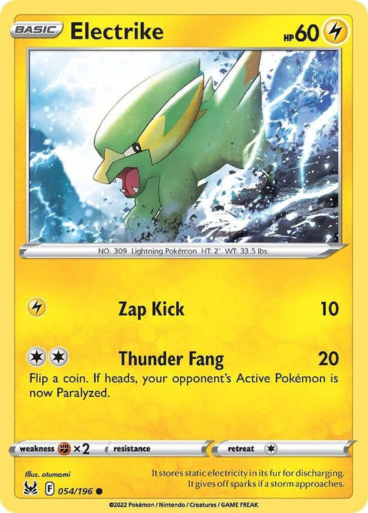 Electrike 054/196 Common Lost Origin Pokémon card