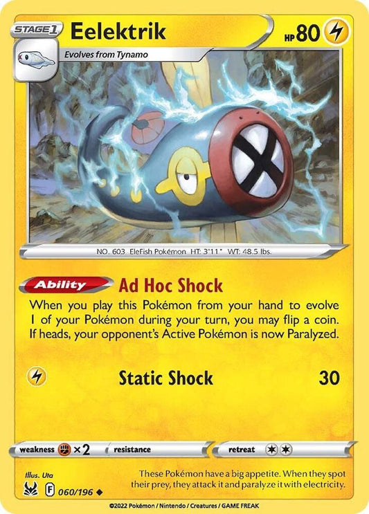 Eelektrik 060/196 Uncommon Lost Origin Pokémon card
