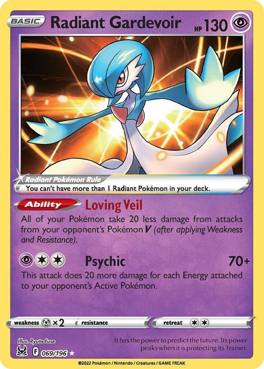 Radiant Gardevoir 069/196 Radiant Rare Lost Origin Pokémon card