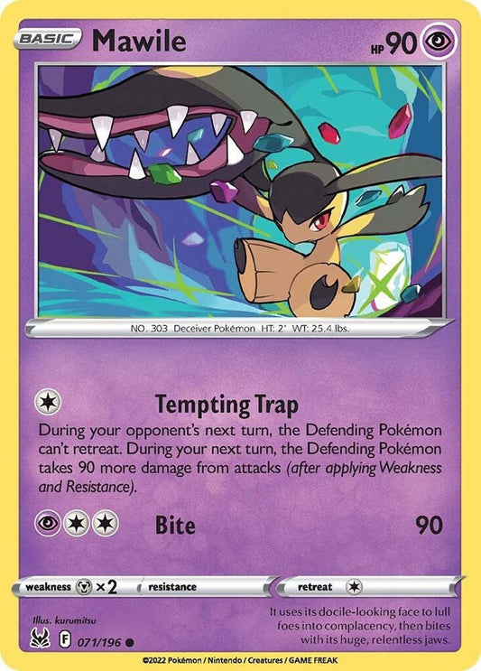 Mawile 071/196 Common Lost Origin Pokémon card