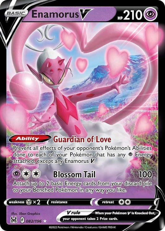 Enamorus V 082/196 Ultra Rare Lost Origin Pokémon card