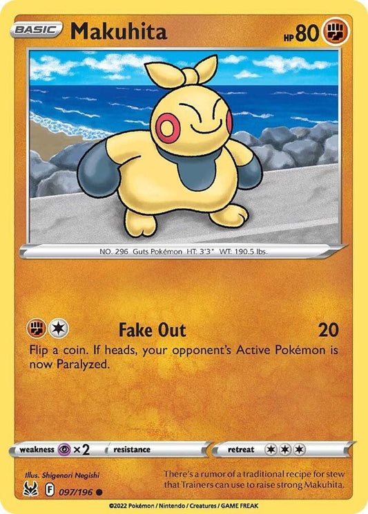 Makuhita 097/196 Common Lost Origin Pokémon card