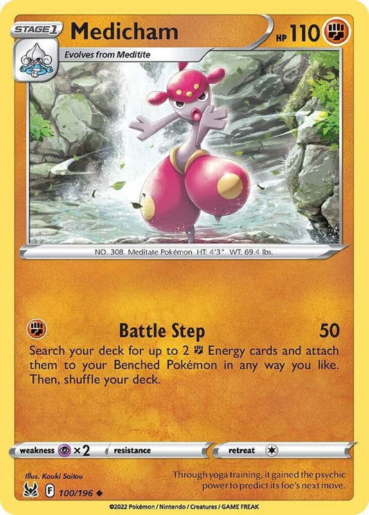 Medicham 100/196 Uncommon Lost Origin Pokémon card