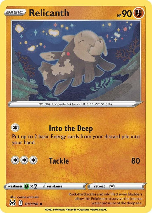 Relicanth 101/196 Uncommon Lost Origin Pokémon card