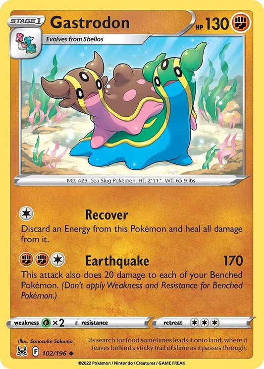 Gastrodon 102/196 Uncommon Lost Origin Pokémon card