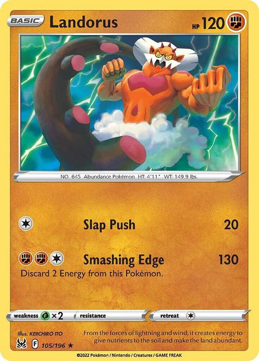 Landorus 105/196 Rare Lost Origin Pokémon card