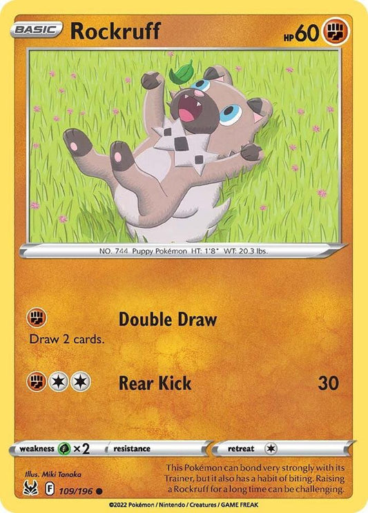 Rockruff 109/196 Common Lost Origin Pokémon card